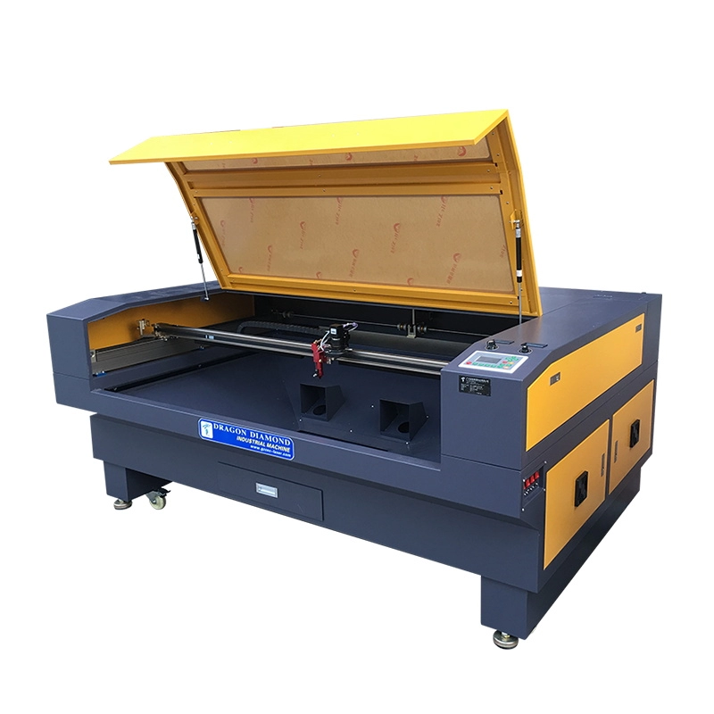 Máquina de gravura de corte a laser de tecido de papelão acrílico