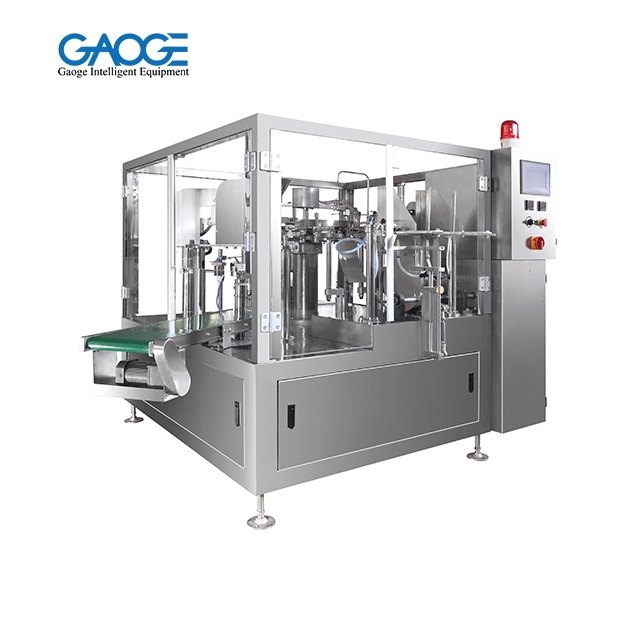 Máquina de embalagem rotativa de enchimento e vedação de bolsa pré-fabricada GPB6