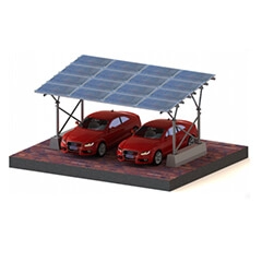 Sistema de montagem de garagem solar de alumínio