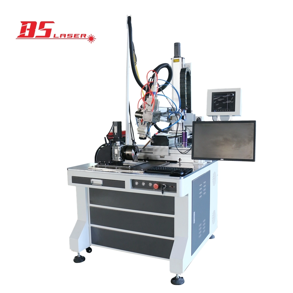 Máquina de solda a laser de fibra de mesa automática de 4-6 eixos para peças de metal de precisão