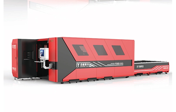 Máquina de corte a laser de fibra 3KW com mesa de transporte