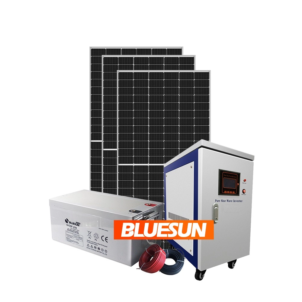 Bluesun 20kw OFF Grade Sistema de energia solar para soluções industriais