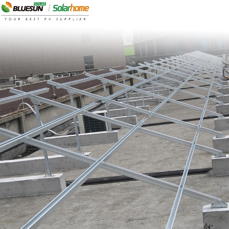 Sistema de estrutura de montagem de telhado plano