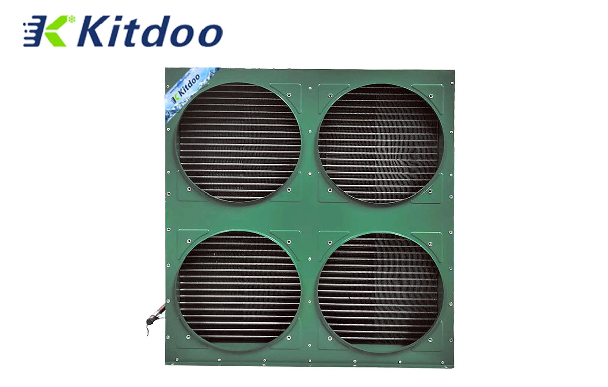 Quatro ventiladores de refrigeração a ar bitzer condensadores de cor