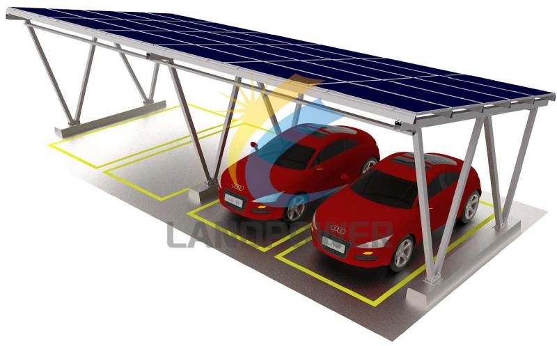 Estrutura de garagem de painel solar de alumínio