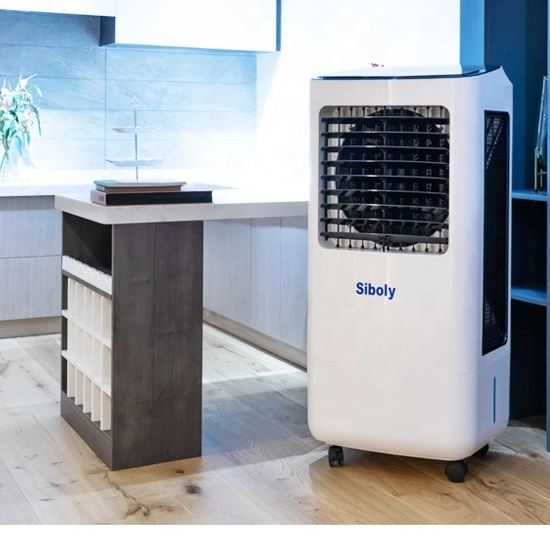 Refrigerador de ar evaporativo 5000M3/H portátil com controle remoto para uso doméstico e externo
