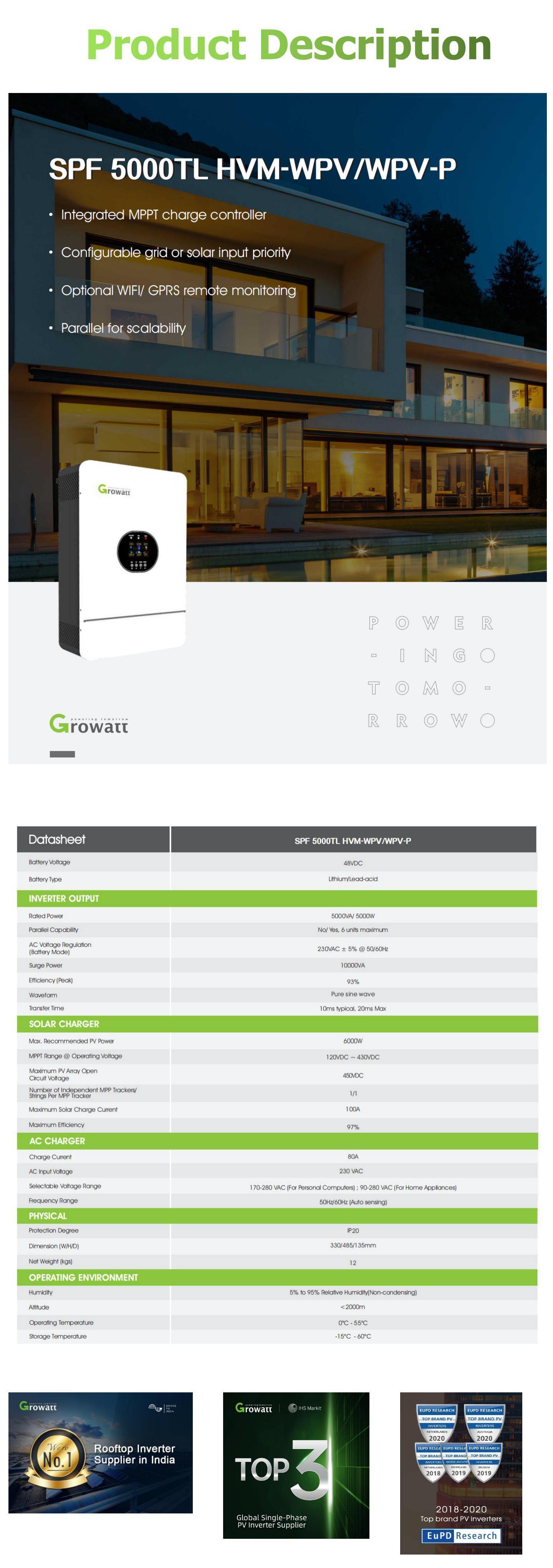 Growatt On Grid Energy Storage Inverter