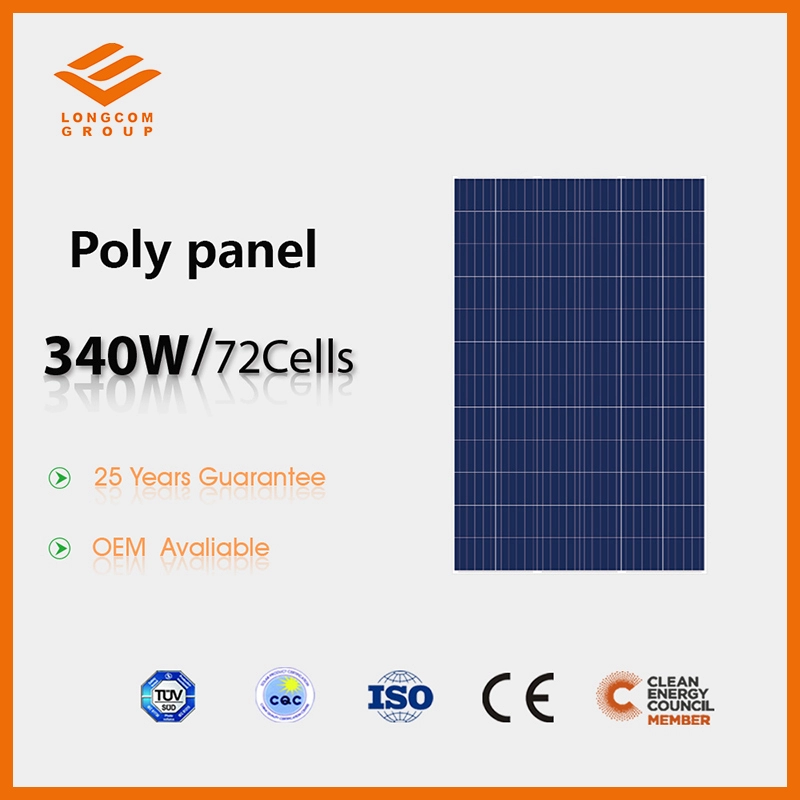 Painel solar de células solares policristalinas 340W 72 células