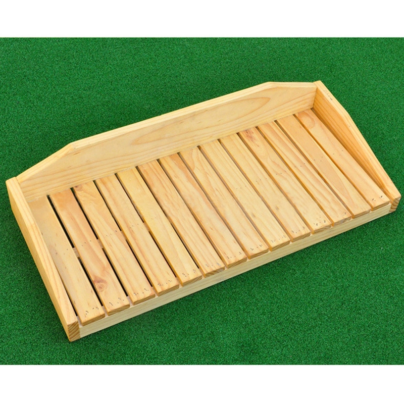 Caixa/suporte de bola de madeira maciça de golfe
