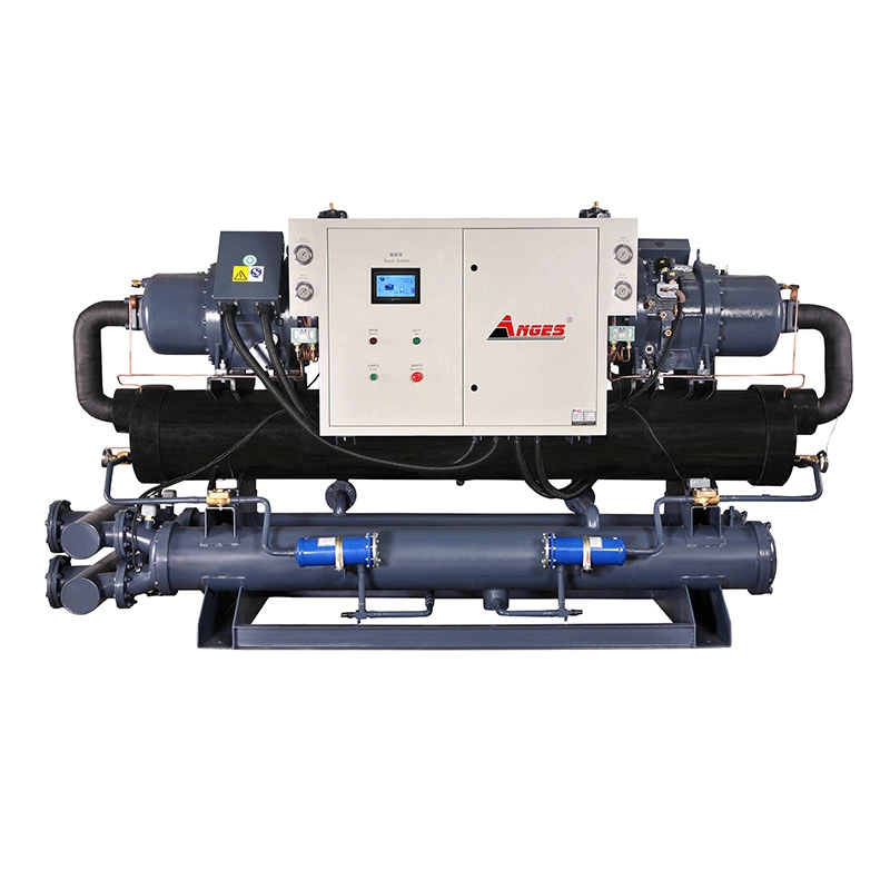 Resfriador de água de compressor duplo tipo parafuso industrial resfriado a água AGS-170WDH