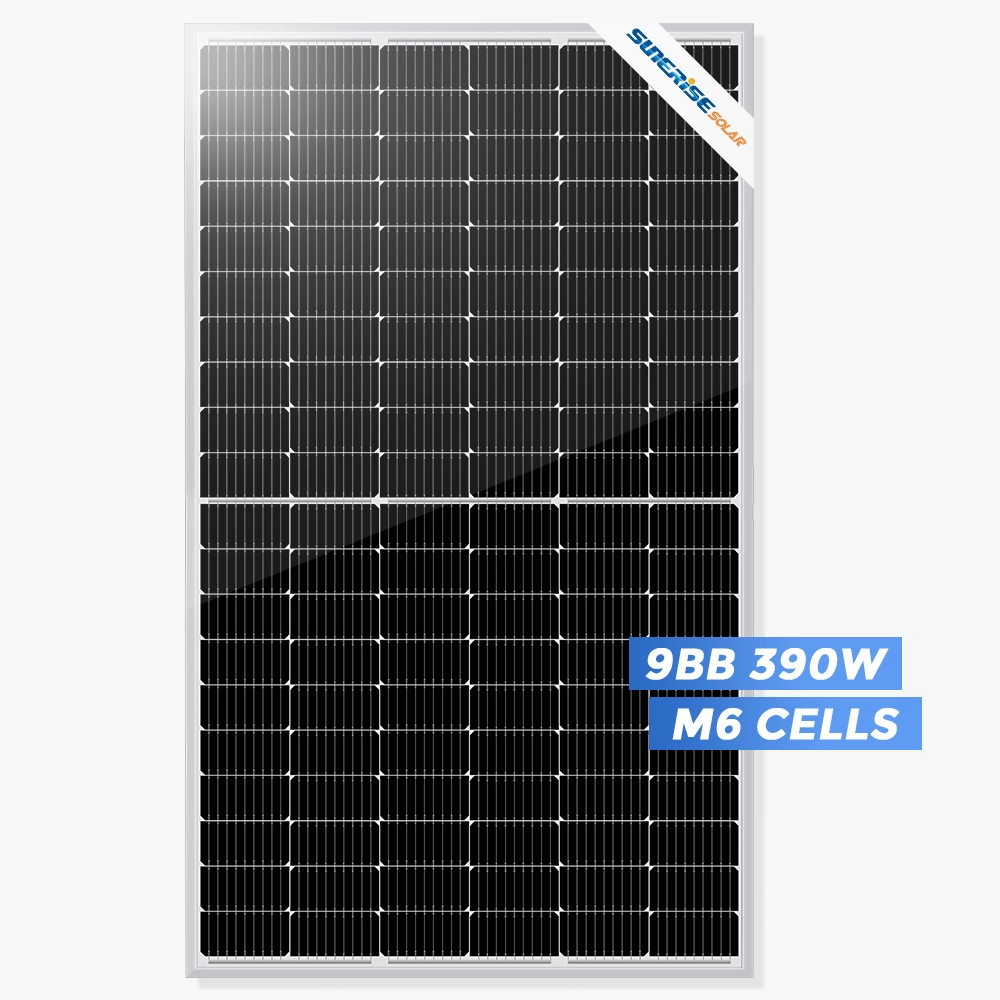 Preço de painel solar de meia célula mono de alta eficiência de 390 watts