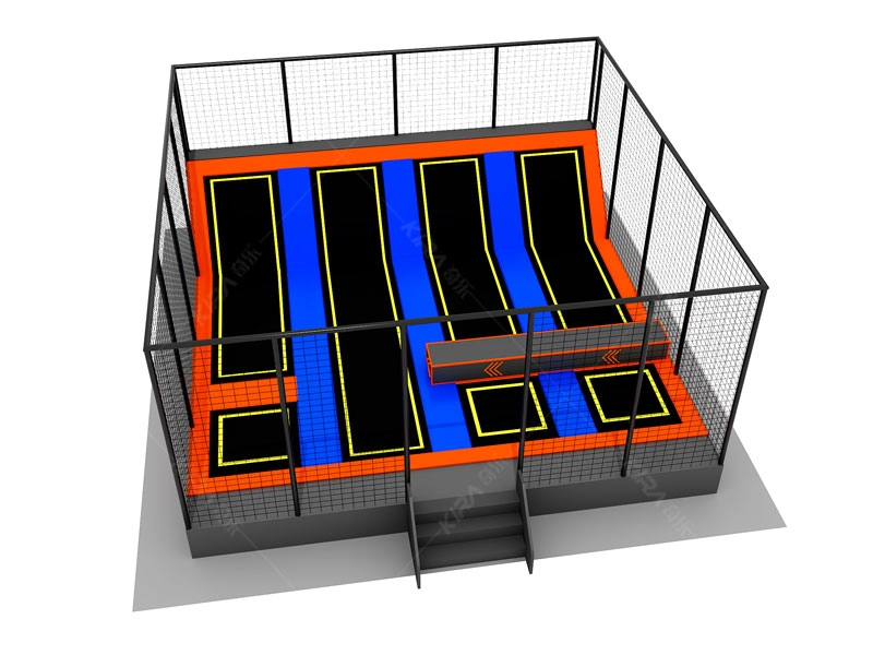 Parque de trampolim de aventura saudável design comercial com rede de segurança