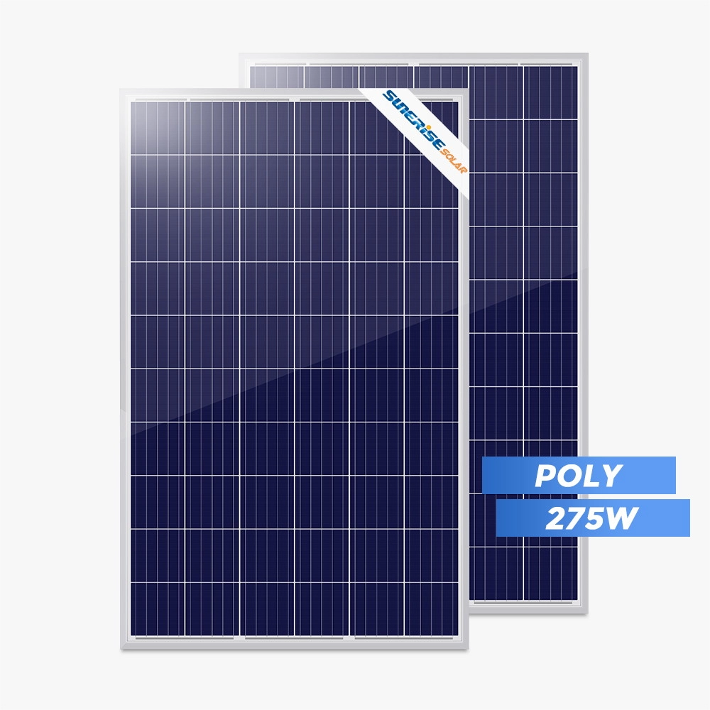 Painel solar policristalino de 275 w com excelente eficiência de módulo