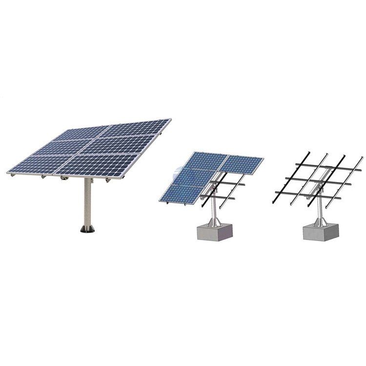 Sistema de montagem em poste de aterramento de módulos solares de 6 peças