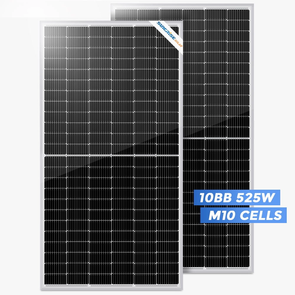 Painel Solar de Alta Eficiência Low LID 525 Watts com Tecnologia Half-cut