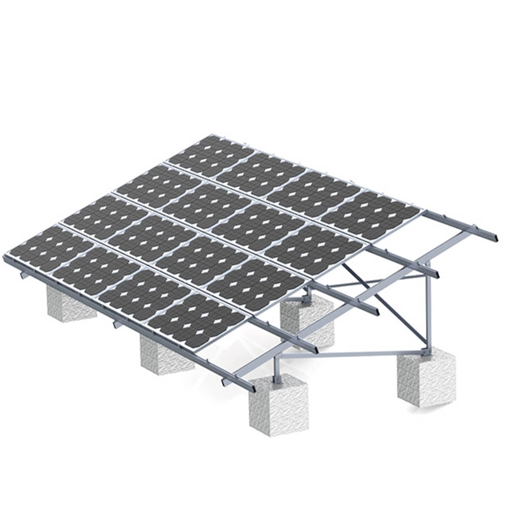 Suporte solar de alumínio para sistema de montagem no solo