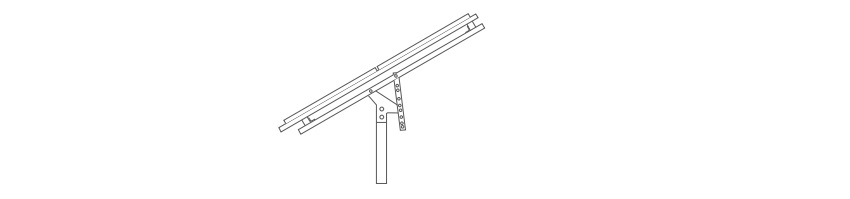 solar pole ground mount system