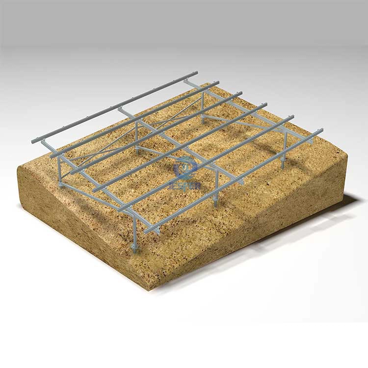 Suporte de montagem fotovoltaico solar bifacial para terraço de encosta ajustável