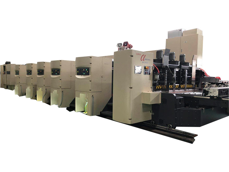 Máquina empilhadora cortadora e ranhura para impressora flexográfica de alta velocidade