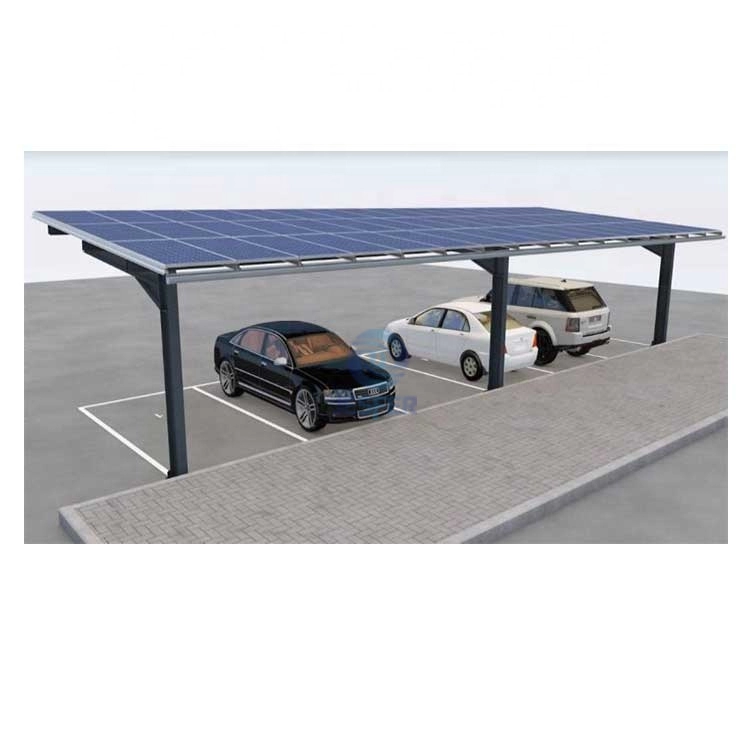 Sistema de garagem solar fotovoltaica à prova de intempéries de aço carbono tipo L