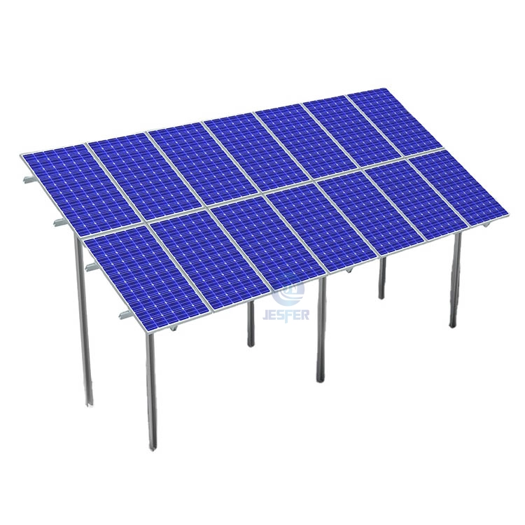Módulos solares de pilha dupla de aço carbono Estrutura de montagem no solo