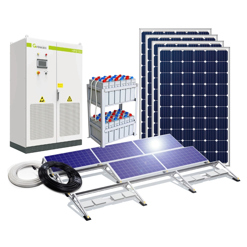 Sistema de energia solar híbrido de armazenamento de energia de bateria completa fotovoltaica