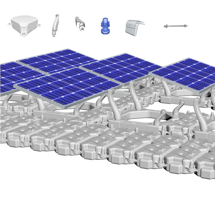 Dry Lake Solução de Ancoragem Completa Kits Solares Estrutura de Montagem Solar HDPE Flutuadores de Piscina