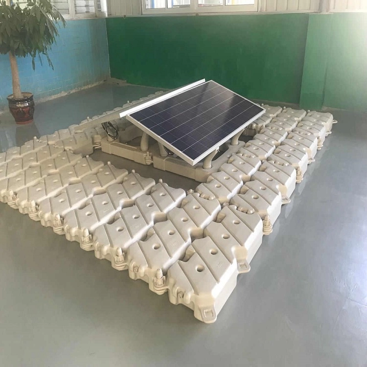 Módulo fotovoltaico de bóia de HDPE de fácil instalação, fonte solar flutuante, sistema de fazenda solar