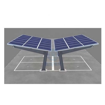 Painéis solares de garagem solar de aço carbono, sombra de estacionamento, portas de carro solar com carregamento