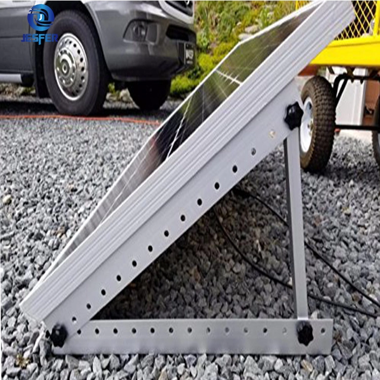 Suporte de montagem de inclinação de painel solar triangular ajustável para RV e barco com braços de montagem de 22 "100 W