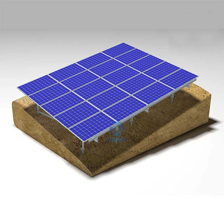 Suporte de montagem fotovoltaico solar bifacial para terraço de encosta ajustável