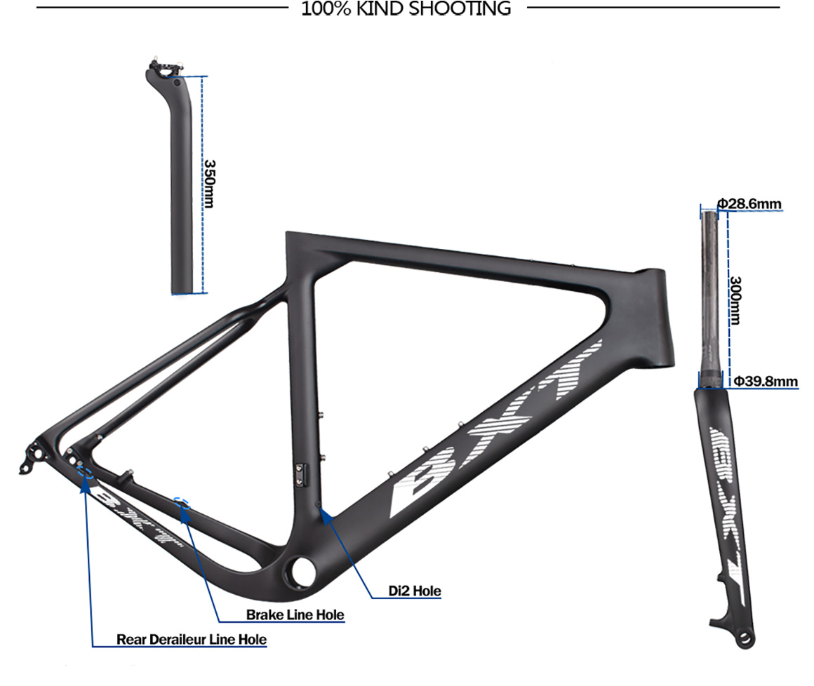 disco de quadro de carbono para bicicleta de cascalho