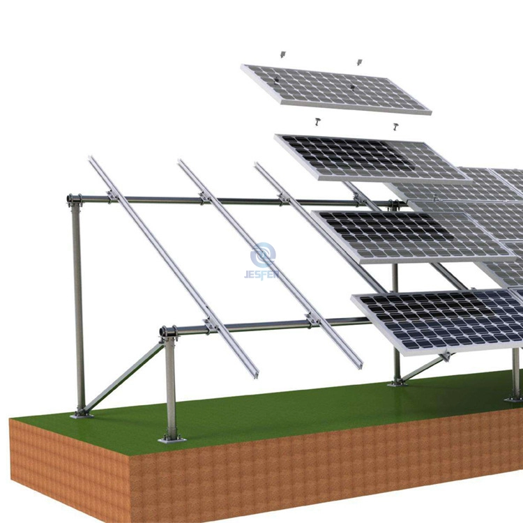 Sistema de montagem no solo da planta fotovoltaica solar de bloco de concreto