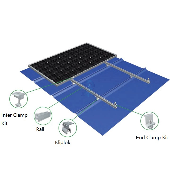 Kits de suporte solar para telhado de metal trapezoidal