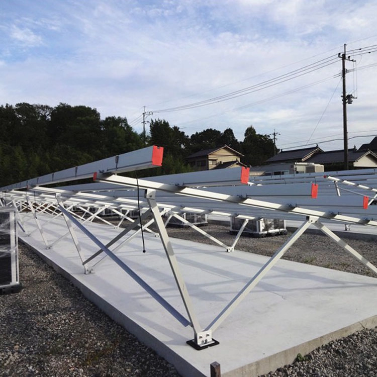 Estrutura de suporte de alumínio para rack solar de montagem no solo