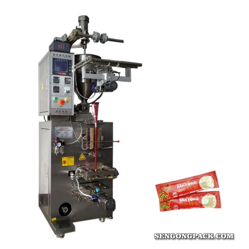 Máquina de embalagem de pasta líquida com vedação automática de 3 lados T60Y