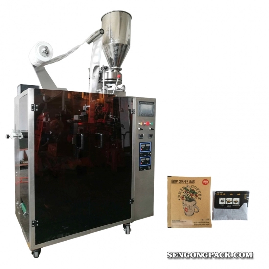 Máquina de embalagem de saco de café por gotejamento ultrassônico Canephora/Robusta com envelope externo