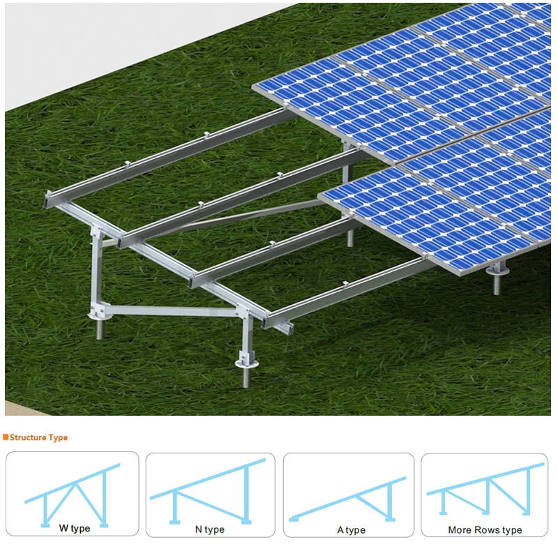 Sistema de rack de montagem no solo do painel solar