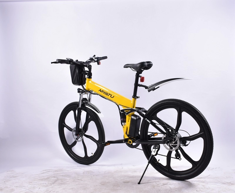 Bicicleta elétrica dobrável de liga de alumínio de 26 polegadas e 7 velocidades