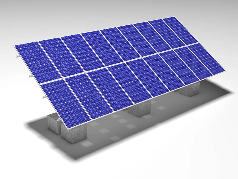 Sistema de montagem solar de solo ajustável