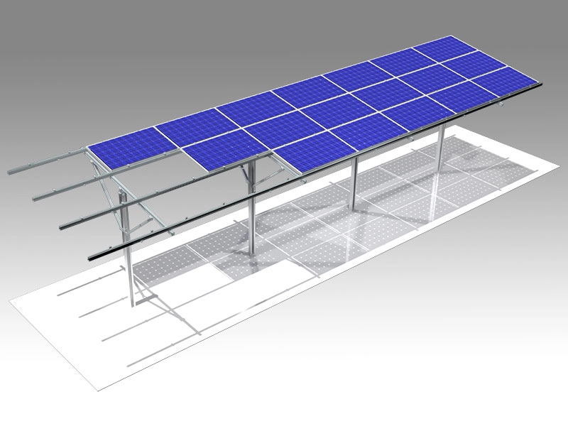 Painéis solares bifaciais Sistema montado no solo