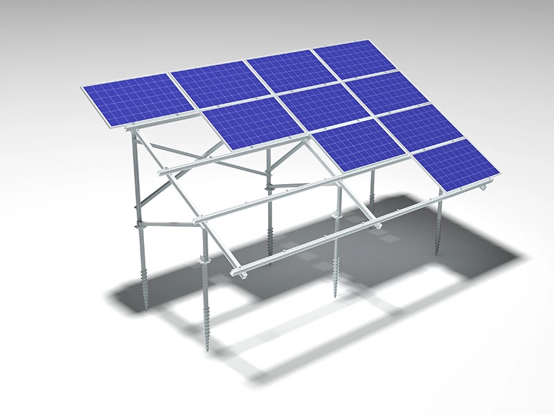 Sistemas de estantes solares de montagem no solo