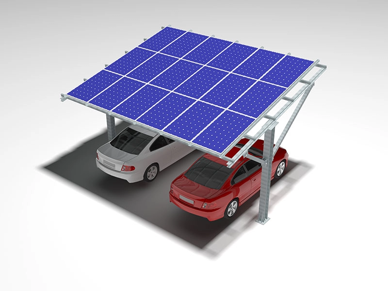 Sistema de montagem no solo pré-montado de garagem de aço solar