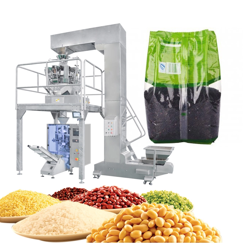 Máquina de embalagem vertical multifuncional de pesagem de grânulos de soja e ervilha