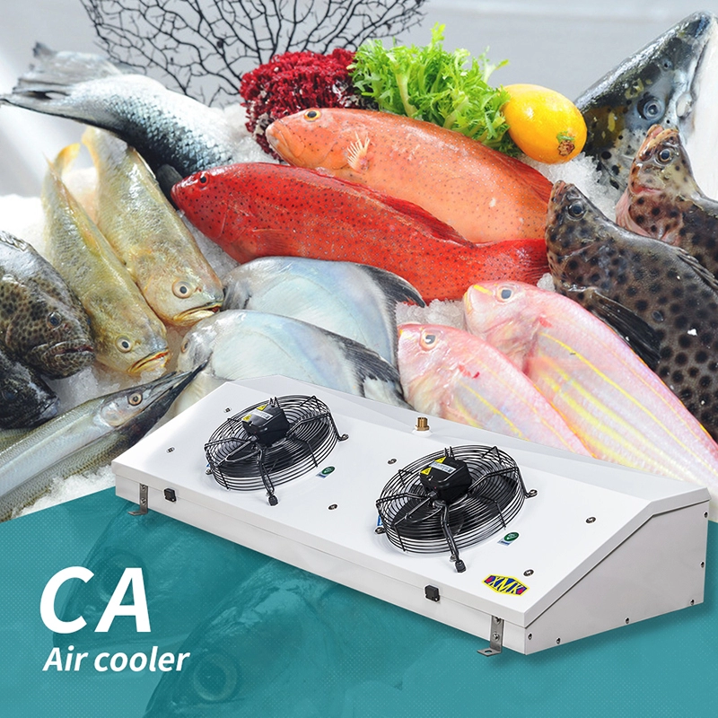 Sistema de refrigeração de frutos do mar usa refrigerador de ar comercial
