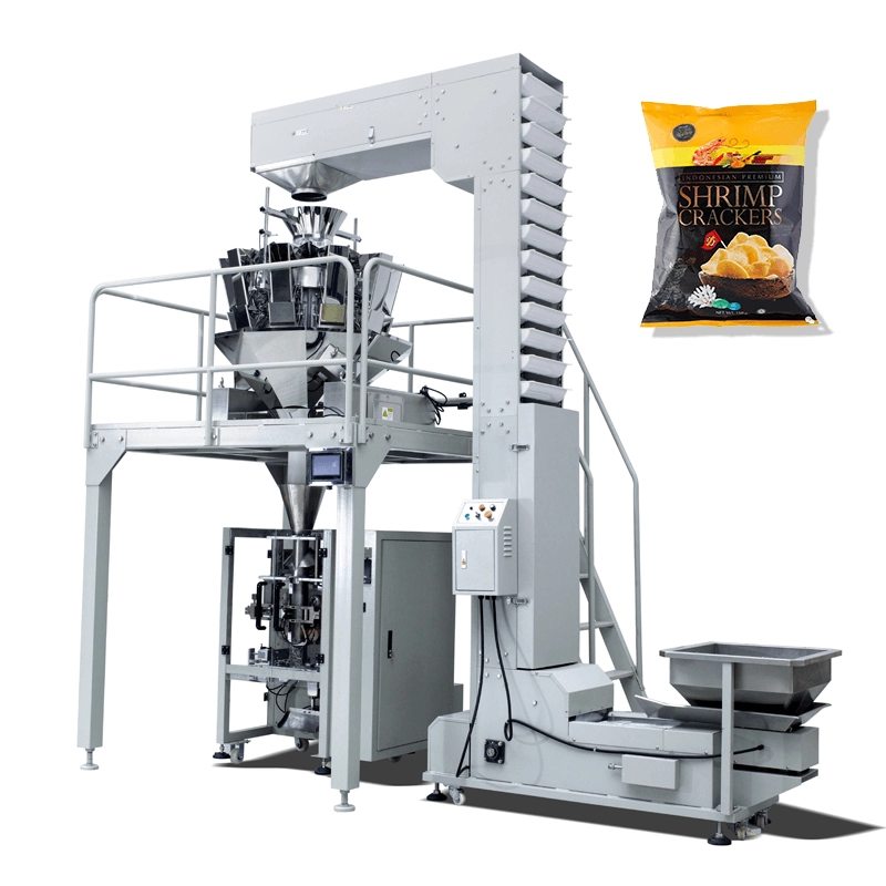 Máquina de embalagem de alimentos multifuncional de pesagem automática de pipoca