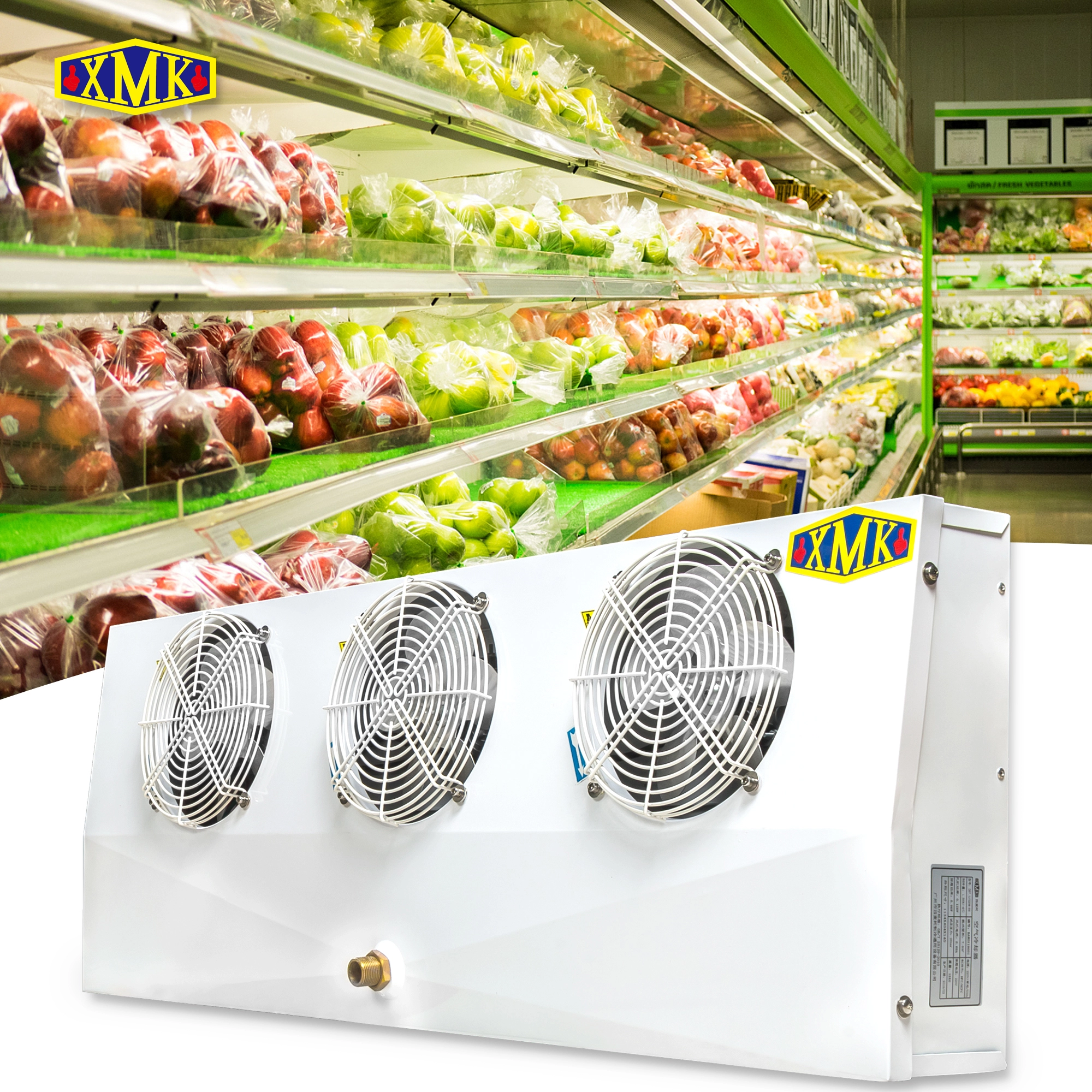 Evaporadores de geladeira de armazenamento a frio de supermercado série DE