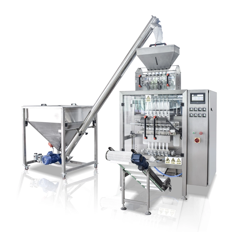 Máquina de embalagem de açúcar multifuncional de alta precisão multi-pista automática granulado 3g 5g 7g