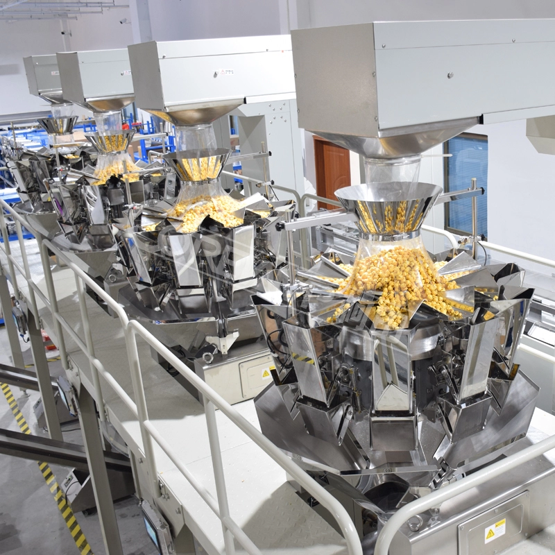Máquina de embalagem vertical multifuncional de pesagem de grânulos de soja e ervilha