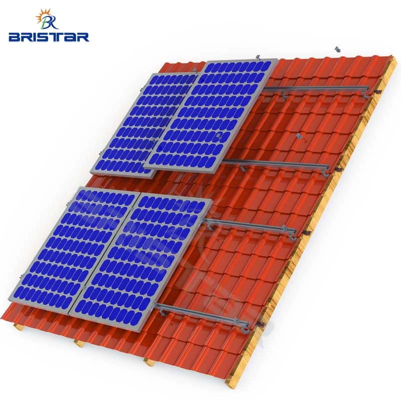 Kits de estrutura de montagem solar para telhado de telha